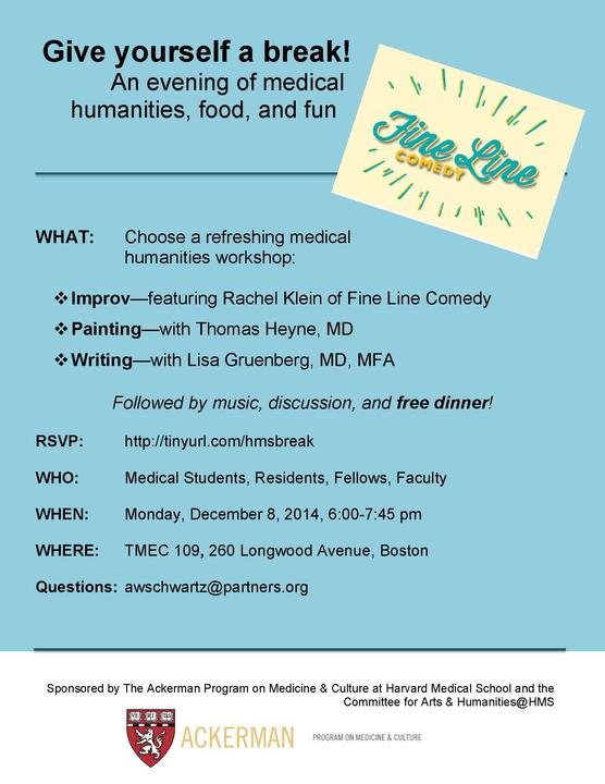 Poster for Giver Yourself A Break! evening of workshops