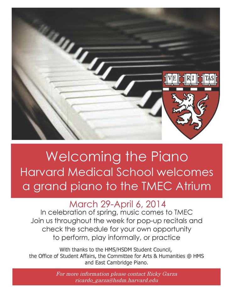 HMS Piano Welcome Poster