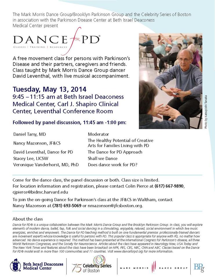 Dance for Parkinson's Disease Workshop Poster